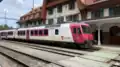 Automotrice RBDe 4/4 n°384 en gare de Vallorbe