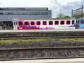 Voiture salon Ars n°36 en gare de Yverdon-les-Bains