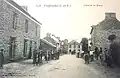 Treffendel ː l'entrée du bourg au début du XXe&nbsp;siècle (carte postale).