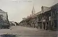 Treffendel ː la rue principale au début du XXe&nbsp;siècle (carte postale).