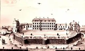 Le château au XVIIIe&nbsp;siècle.