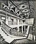 L'escalier d'honneur vers 1884