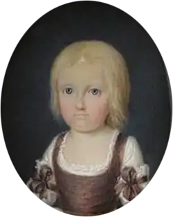 Marie-Anne de Naples et de Sicile (1775-1780), miniature de peintre inconnu.