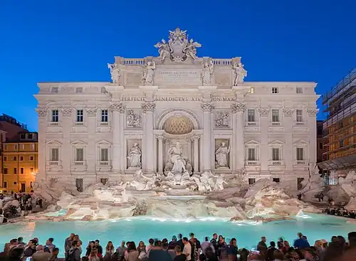 Fontaine de Trevi à Rome  (1730).