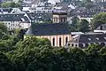 Ancienne abbaye, vue d'ensemble de l'aile ouest et de la collégiale baroque.