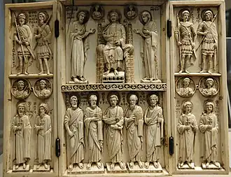 Triptyque Harbaville, ivoire, milieu du Xe siècle, Constantinople, musée du Louvre.