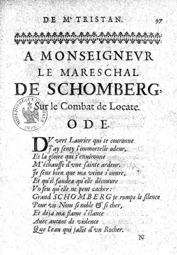 Image illustrative de l’article Au maréchal de Schomberg