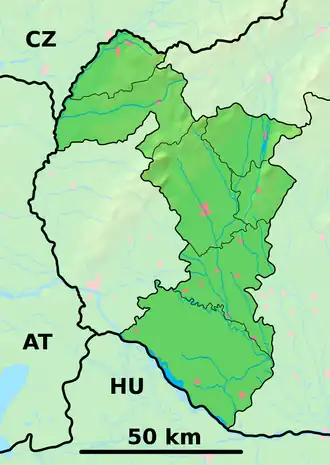 Voir sur la carte topographique de la région de Trnava