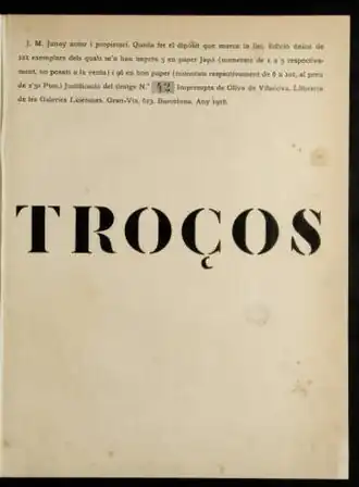 sobre couverture typographique d'un magazine.