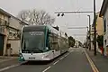 Trolleybus bi-articulé de Nancy, en essais.