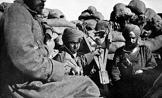 A Gallipoli lors de la Bataille des Dardanelles, 1915.