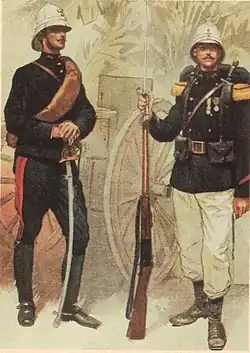 XIXe&nbsp;siècle: Officier et « marsouin »