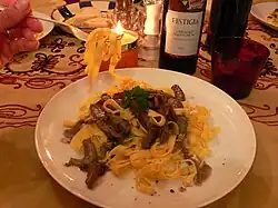 Truffes, pâtes et vin de Vrhunsko à Istria