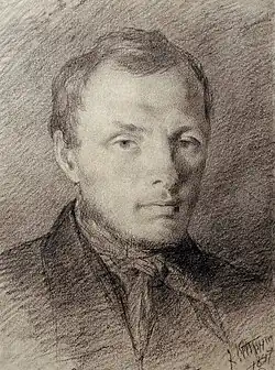 Portait au crayon d'un homme au regard froid