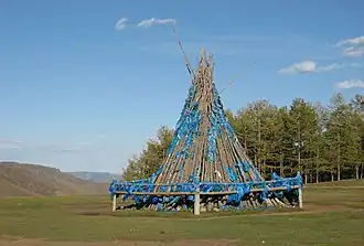 Ovoo en bois.