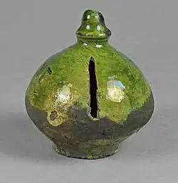 Tirelire dite « Tudor » du XVIe siècle, Angleterre.