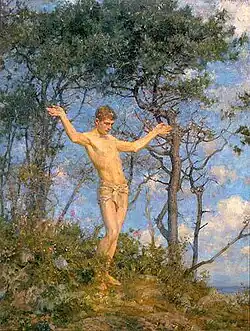 Henry Scott Tuke, The sun worshipper (In the morning sun) (1904), Dublin, Hugh Lane Municipal Gallery.