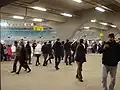 Supporters à l'intérieur.