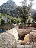Jonction de deux branches enterrées de l'aqueduc près de Zaghouan.