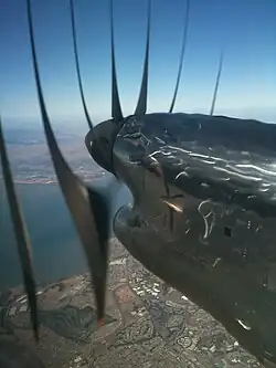 Prise de vue d'un turbopropulseur.