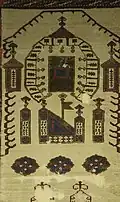 Tapis de prière figurant la Kaaba