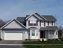 Maison pavillonnaire unifamiliale aux États-Unis.