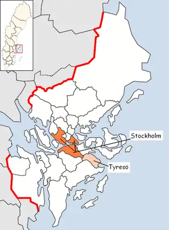 Localisation de Tyresö