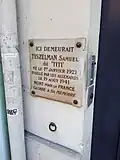 Plaque commémorative