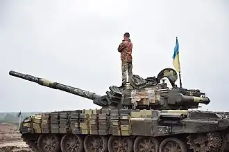 Et un char T-72AV.