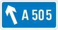 Numéro de voie d'une bretelle d'autoroute