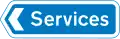 Panneau directionnel indiquant une aire de service