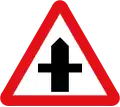 Intersection avec une route non prioritaire