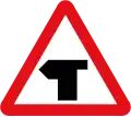 Intersection avec une route non prioritaire