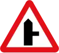 Intersection avec une route non prioritaire