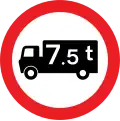 Véhicules de transport de marchandises d'une masse supérieure à celle indiquée interdits
