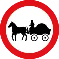 Véhicules à traction animale interdits