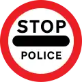 Halte obligatoire au barrage de police