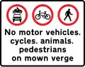 Restrictions de circulation sur l'accotement
