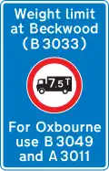 Poids-lourds interdits sur un itinéraire avec déviation