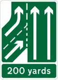 Schéma des nouvelles voies de circulation (signal avancé)