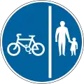 Voies séparées pour cyclistes et piétons