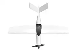 Vue de l'avion de course Suisse 100% électrique UR-1