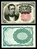 Billet de 10 cents (série 1862-1876), portrait gravé au recto : William M. Meredith