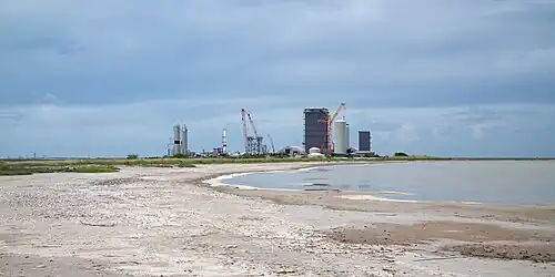 Vue du site de production de SpaceX.