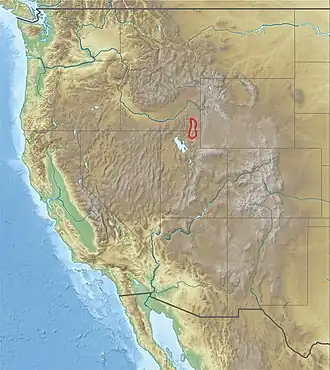 Carte de localisation des monts Bear River.