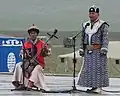 Shou rond sur une tente en Mongolie.
