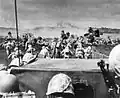 Débarquement américain sur Iwo Jima.