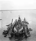 USS Iowa sur ABSD-2 aux îles de l'Amirauté en 1945