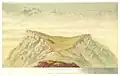 Aquarelle tirée du récit d'Ussher (1865) : « De Gounip à Tcheguir »