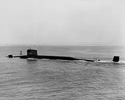 Le Ethan Allen en mer le 21 mars 1962.